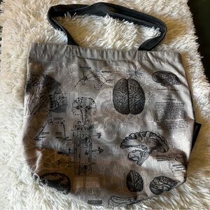 Cognitive Surplus neuroscience science brain anatomy canvas tote bag
